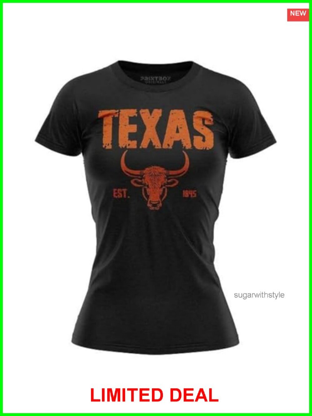 Texas Longhorn Football Fan T-Shirt Short Sleeve Crew Neck